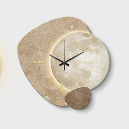 Modern Scandinavian Illuminated Wall Clock | Luxurious Artistic Design | Elegant Home Decor | Ideal for Living Room or Office