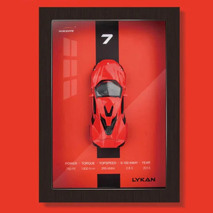 High Precision Die-Cast Car Model | Stylish Designer Frame | 3D Artwork Display | Perfect Gift for Car Lovers | Decorative Interior Piece | Choice of Models Available