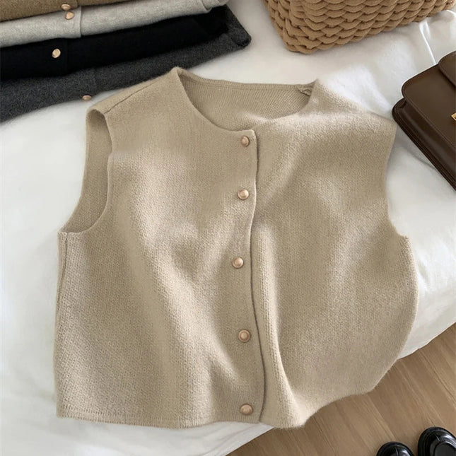 Women's Fine Merino Wool Vest | Soft Knit Layering | Cozy Autumn Essential | Regular Fit