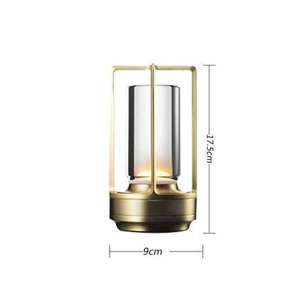 Nordic LED Table Lamp | Elegant Design | Touch Control | 3-Color Modes | USB Rechargeable | Premium Metal & Crystal Glass | Silver, Gold, Black Options | Versatile Home Lighting | IP65 Waterproof