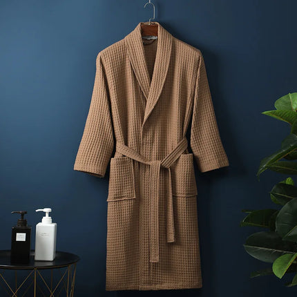 Unisex Cotton Bathrobe | Soft & Breathable with Pockets | Elegant Comfort for Home & Spa | Variety of Colors Available