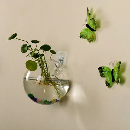 AirBloom Floating Glass Display | Hanging Hydroponic Planter | Transparent Decorative Vase | Modern Home Decor | Indoor Floral Display | Unique Heimfathen Design