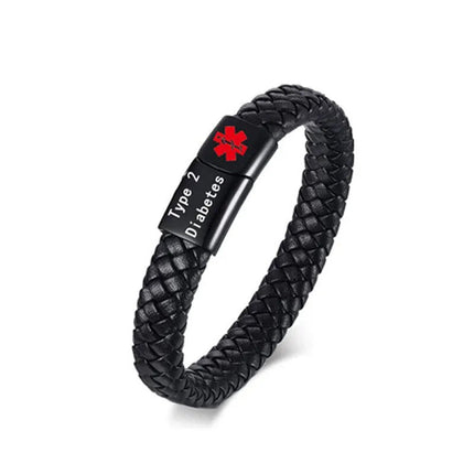 AlertBand | Elegant Safety Bracelet with Personalized Medical ID | Handcrafted Stainless Steel | Diabetic Emergency Alert