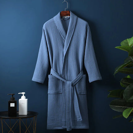 Unisex Cotton Bathrobe | Soft & Breathable with Pockets | Elegant Comfort for Home & Spa | Variety of Colors Available