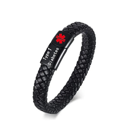 AlertBand | Elegant Safety Bracelet with Personalized Medical ID | Handcrafted Stainless Steel | Diabetic Emergency Alert