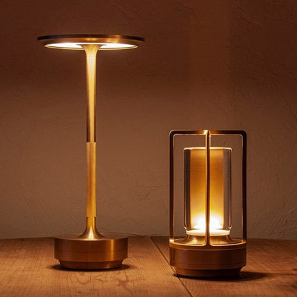 Nordic LED Table Lamp | Elegant Design | Touch Control | 3-Color Modes | USB Rechargeable | Premium Metal & Crystal Glass | Silver, Gold, Black Options | Versatile Home Lighting | IP65 Waterproof