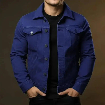 Men's Casual Denim Jacket | Sustainable Cotton | Versatile & Comfortable | Classic Button Closure & Pockets | Perfect for Casual Streetwear
