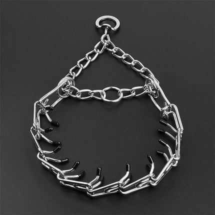 Adjustable Anti-Pull Dog Training Collar | Rubberized Prong Design | Humane Behavioral Support | All Sizes Available | S-XL | Prevents Excessive Pulling | Enhances Control and Comfort