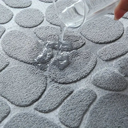 AquaGuard Mat | Large Super Absorbent Non-Slip Bathroom Rug | Soft Polyester | Elegant Design Suitable for Bathtub and Sink Areas