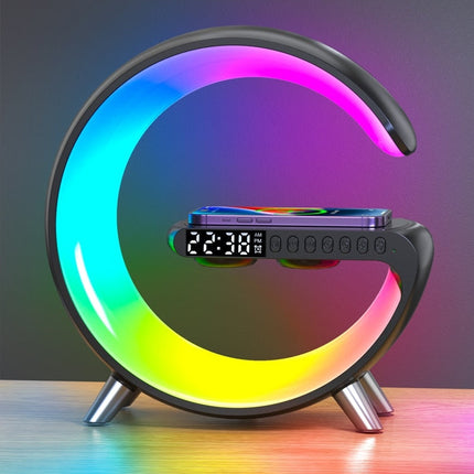 Multifunctional ChargeHub | LED RGB Night Light | Digital Alarm Clock | Wireless Charger | Bluetooth Speaker | App Controlled Custom Lighting & Alarms | Perfect for Modern Bedrooms & Living Spaces
