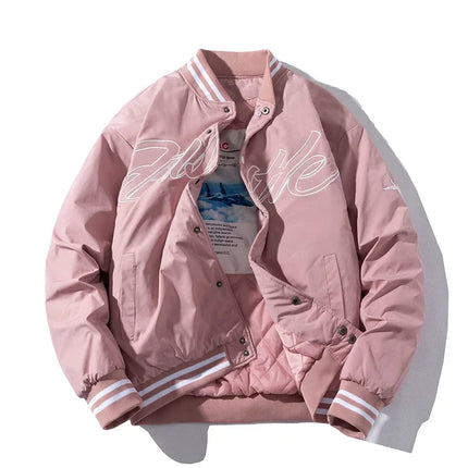 Retro Unisex Hooded Baseball Jacket | Hip-Hop Streetwear | Durable, Warm & Stylish Jacket for Men & Women | Autumn & Winter Outerwear | Vintage Design & Comfortable Fit