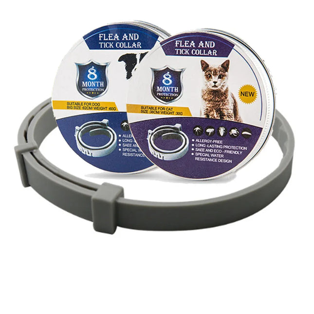 SafeGuard | Adjustable Waterproof Flea Tick Collar for Dogs & Cats | 8 Months Chemical-Free Protection | Comfortable Fit | Active Pets