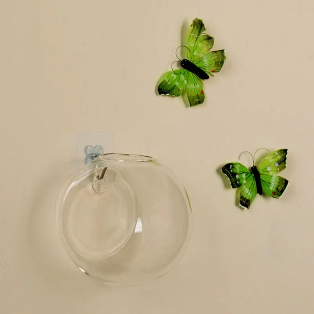 AirBloom Floating Glass Display | Hanging Hydroponic Planter | Transparent Decorative Vase | Modern Home Decor | Indoor Floral Display | Unique Heimfathen Design