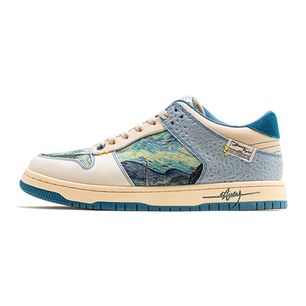 V. Gogh 'Starry Night' Sneakers | Artistic Comfort | Lightweight Design | Starry Sky Inspired | Unique Pattern | Durable Footwear | Add Flair to Your Style
