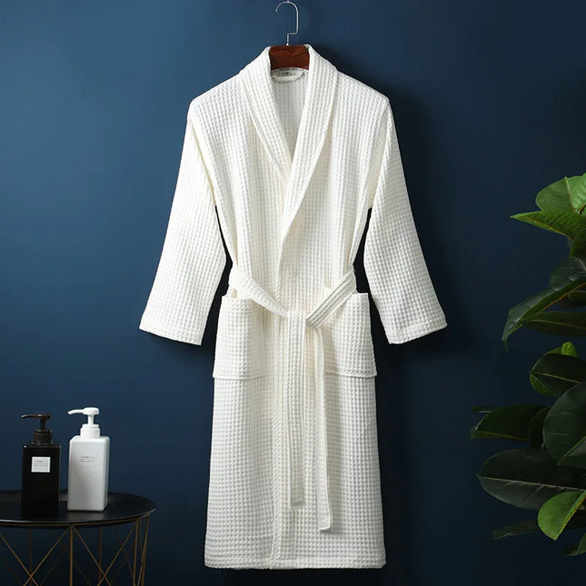 Unisex Cotton Bathrobe | Soft & Breathable with Pockets | Elegant Comfort for Home & Spa | Variety of Colors Available