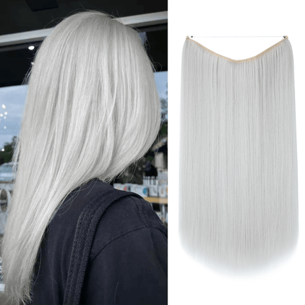 Invisible Wire Hair Extensions | Wavy & Straight Styles | Quick & Secure Application | Lightweight Comfort | Adjustable Wire for Custom Fit | No Clips & Hair-Friendly | Perfect for Effortless Length & Volume