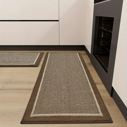 Strata Elegance | Durable Kitchen Floor Mats | Anti-Slip Backing | Comfortable Stand & Functional | Polypropylene Surface | Indoor Rug | Reduce Pressure | Easy Care Machine Washable | Warm Textured Design
