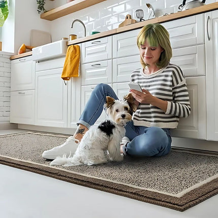 Strata Elegance | Durable Kitchen Floor Mats | Anti-Slip Backing | Comfortable Stand & Functional | Polypropylene Surface | Indoor Rug | Reduce Pressure | Easy Care Machine Washable | Warm Textured Design