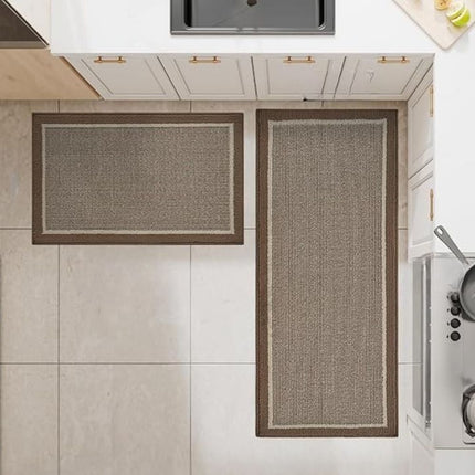 Strata Elegance | Durable Kitchen Floor Mats | Anti-Slip Backing | Comfortable Stand & Functional | Polypropylene Surface | Indoor Rug | Reduce Pressure | Easy Care Machine Washable | Warm Textured Design