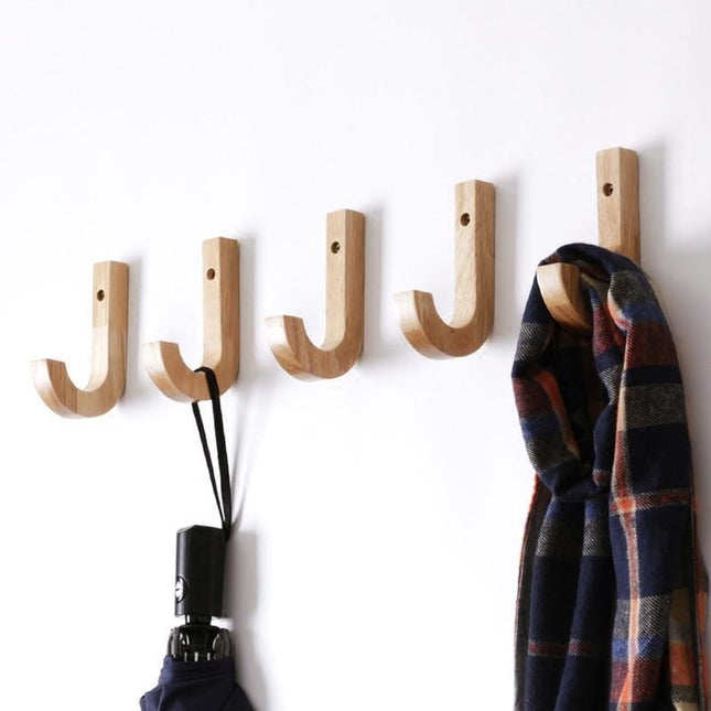 Birch J Wall Hooks | Holds Up to 33 lbs | Water-Resistant Finish | Easy Installation with Screw | Ideal for Coats, Hats, Leashes | Versatile Use in Kitchen, Bathroom, Garage | Set or Single | 6 Color Options | 1"x5"x3"