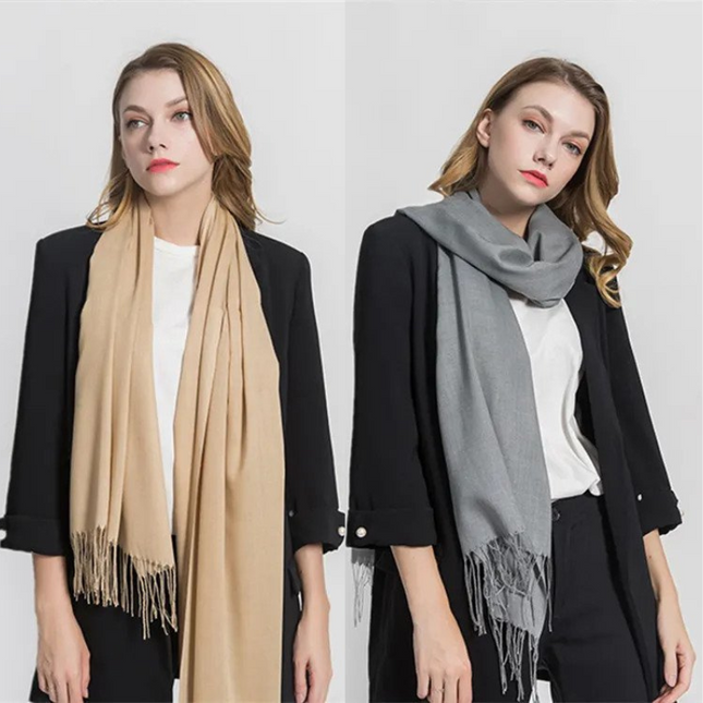 Sylvania | Draped Scarf with Fringe | Versatile Lightweight Comfort | Elegant Accessory for Any Outfit