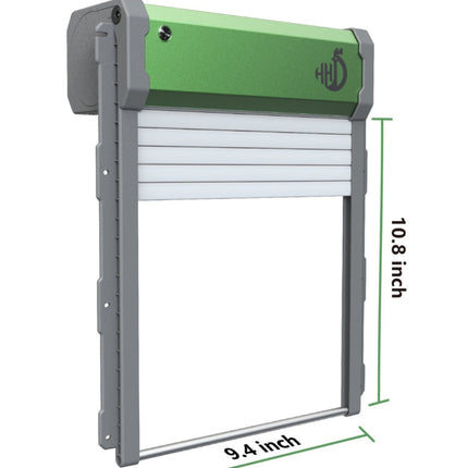 Automatic Chicken Coop Door | 4 Modes | Remote | Timer | Light Sensor | Manual | Smart Anti-Pinch | Waterproof IP67 | Powered by USB | Eco-Friendly Lithium Battery | 9.4 x 10.8 in | ABS Material