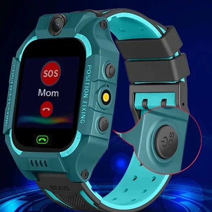 KidGuard | Children's GPS Smart Watch | Real-Time Location & Call | SOS Button | Geofencing | Built-In Camera | Water Resistant | Rechargeable | Lightweight & Comfortable | For School & Outdoor Play