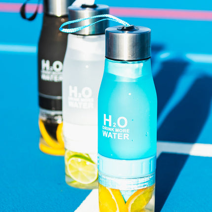 Portable Leak-Proof Frosted Plastic Water Infuser Bottle | 650ml Capacity | Easy Clean | Perfect for Fruit Infusions