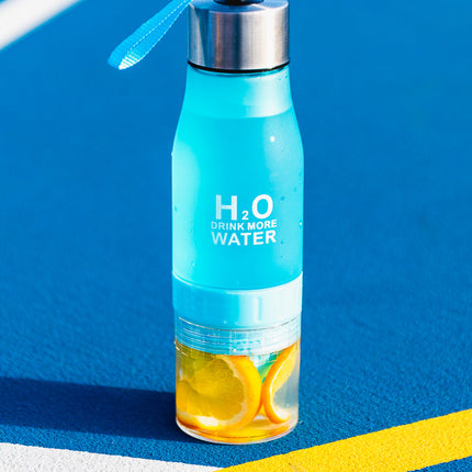 Portable Leak-Proof Frosted Plastic Water Infuser Bottle | 650ml Capacity | Easy Clean | Perfect for Fruit Infusions