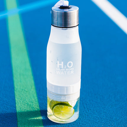 Portable Leak-Proof Frosted Plastic Water Infuser Bottle | 650ml Capacity | Easy Clean | Perfect for Fruit Infusions