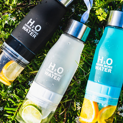 Portable Leak-Proof Frosted Plastic Water Infuser Bottle | 650ml Capacity | Easy Clean | Perfect for Fruit Infusions