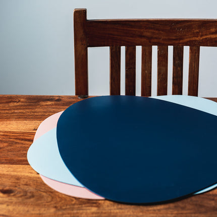 Elegant Polyurethane Leather Placemats & Coasters Set | Heat Resistant Table Decor | Assorted Colors | Includes 1 Placemats 37x43cm & 1 Coaster 11x13cm | Versatile Stylish Dining Accessories