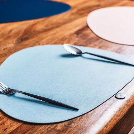 Elegant Polyurethane Leather Placemats & Coasters Set | Heat Resistant Table Decor | Assorted Colors | Includes 1 Placemats 37x43cm & 1 Coaster 11x13cm | Versatile Stylish Dining Accessories