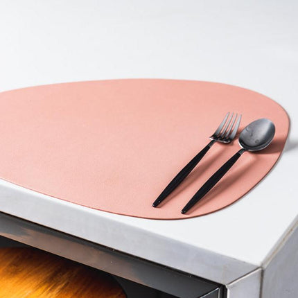 Elegant Polyurethane Leather Placemats & Coasters Set | Heat Resistant Table Decor | Assorted Colors | Includes 1 Placemats 37x43cm & 1 Coaster 11x13cm | Versatile Stylish Dining Accessories