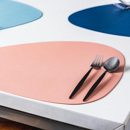 Elegant Polyurethane Leather Placemats & Coasters Set | Heat Resistant Table Decor | Assorted Colors | Includes 1 Placemats 37x43cm & 1 Coaster 11x13cm | Versatile Stylish Dining Accessories