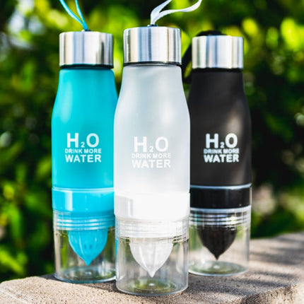 H2O Infuser Bottle | 650ml Capacity | Frosted Plastic Design | Portable & Leak-Proof | Easy Clean & Assemble | Perfect for Fruit-Infused Refreshment