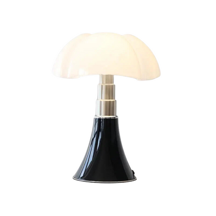 Retro Style Flower Lamp | Black Base | White Acrylic Shade | LED 10W Philips | Touch Switch | Bedside or Desk Light | 1.8M Cable | 1.85KG | Modern Mood Lighting | Energy-Efficient Design