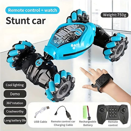 Gesture Sensing RC Car | Advanced Hand Gesture Control | Watch + Remote | Durable Design | High-Speed Stunts | Futuristic Play for Kids & Adults | Includes Rechargeable Battery & Charging Cable | Ages 6+