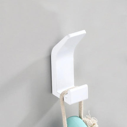 Saxton Adhesive Wall Hooks | Modern Aluminum Design | No-Drill Installation | Durable with 22lbs Load Capacity | Ideal for Living Spaces | Available in Black or White | Single, 3, or 5 Piece Sets