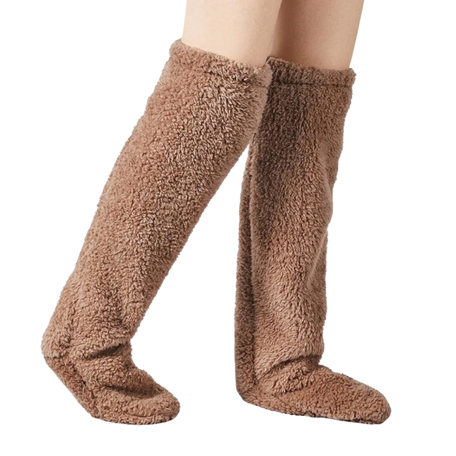 Ultra-Soft Knee-High Fuzzy Socks | Premium Plush Warmth | Versatile Cold Weather Essential | Snug & Stylish Winter Accessory | Perfect for Home or Outdoor Use | One-Size-Fits-Most