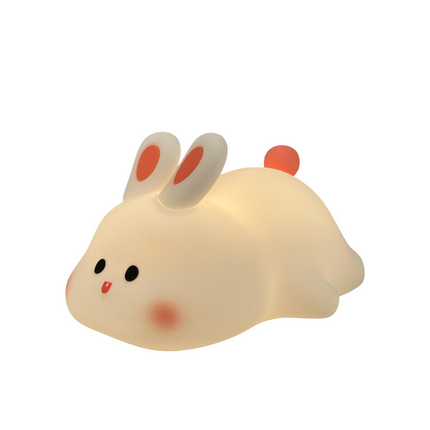 Silicone Bunny Night Light | Adjustable Brightness | Safe for Kids | Rechargeable Battery | Portable Design | Home Decor | Stress Relief | Warm Ambient Glow | Child-Safe BPA-Free Material | 3 Light Modes