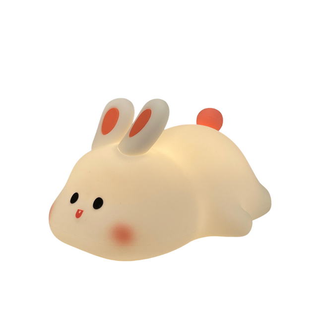 Silicone Bunny Night Light | Adjustable Brightness | Safe for Kids | Rechargeable Battery | Portable Design | Home Decor | Stress Relief | Warm Ambient Glow | Child-Safe BPA-Free Material | 3 Light Modes