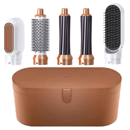 5-in-1 Versatile Hair Styler | Brush | Air Rollers | Blow Dryer Attachment | Multi-Styling for All Hair Types | Travel-Friendly Design | Advanced Heat Control | Protects Against Damage