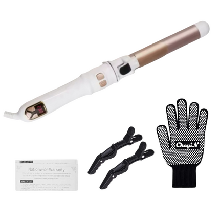 TwistPro Dual Barrel Electric Hair Curler | Ceramic Tourmaline Coated | 32mm & 38mm for Salon-Quality Curls | Adjustable Temperature 80-230°C | Anti-Burn Safety | Dual Voltage for Travel | 360° Swivel Cord