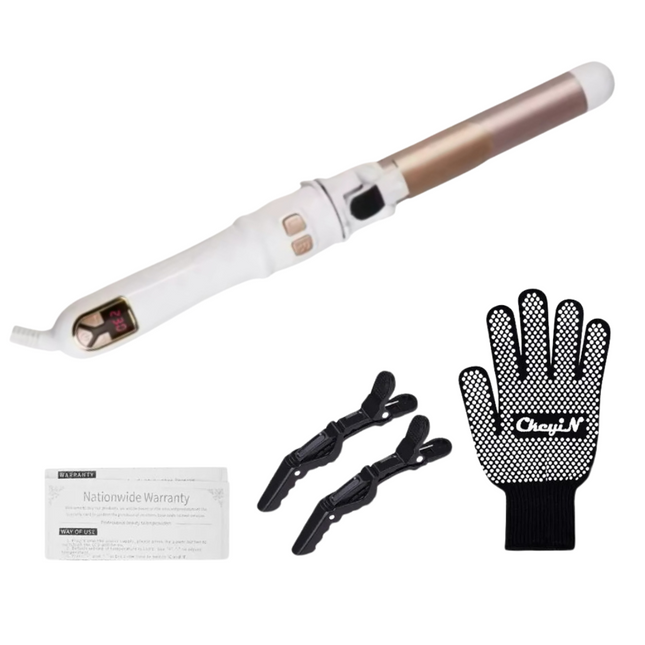 TwistPro Dual Barrel Electric Hair Curler | Ceramic Tourmaline Coated | 32mm & 38mm for Salon-Quality Curls | Adjustable Temperature 80-230°C | Anti-Burn Safety | Dual Voltage for Travel | 360° Swivel Cord