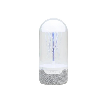 Portable Lamp with Floating Jellyfish | Bluetooth Speaker | 8 Color-Changing LED Lights | USB-C Rechargeable | Room Decor | Relaxation and Party Atmosphere | Intuitive Touch Controls | Modern Audio-Visual Device