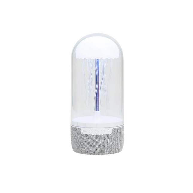 Portable Lamp with Floating Jellyfish | Bluetooth Speaker | 8 Color-Changing LED Lights | USB-C Rechargeable | Room Decor | Relaxation and Party Atmosphere | Intuitive Touch Controls | Modern Audio-Visual Device