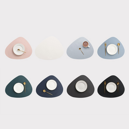 Elegant Polyurethane Leather Placemats & Coasters Set | Heat Resistant Table Decor | Assorted Colors | Includes 1 Placemats 37x43cm & 1 Coaster 11x13cm | Versatile Stylish Dining Accessories