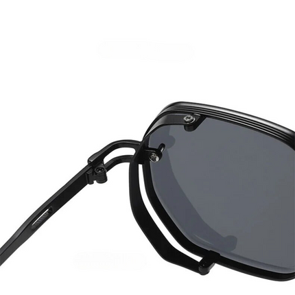 Basil Sunglasses | Vintage Style | Aluminum Frame | Polarized UV Protection | Comfortable Nose Piece | Perfect for Beach, Festival, Casual Outings | Black, Blue, Purple, Bronze