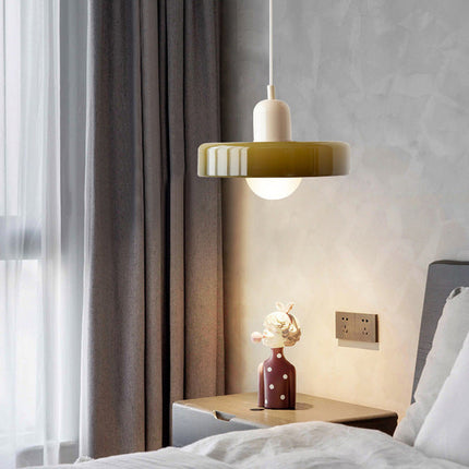 Bauhaus Pendant Light | Vivid Colored Glass | Modern Design | Functional Home Decor | Energy Efficient Lighting for Living Room, Dining Room, Bedroom